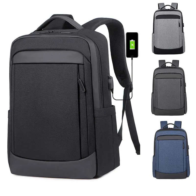 

Large Capacity Men's Business Travel Backpack Waterproof Anti-theft USB Charging Port Laptop School Backpack