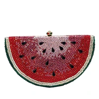 rhinestone watermelon purse full crystal beading evening party clutch purse bag handbag bling high quality custom handmade