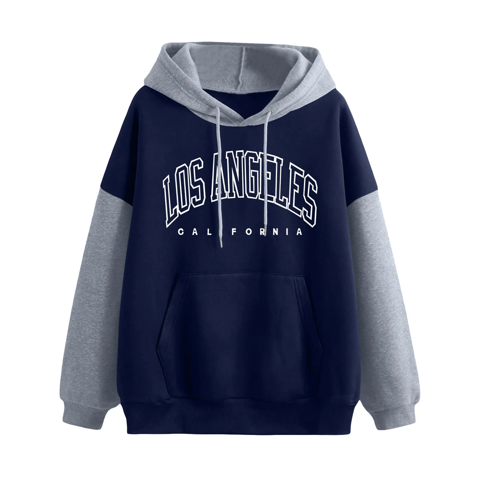 

Casual Jacket Womens Sweatshirt Letter Print Long Sleeve Hoodie Pullover Casual Top Hoodie Half Zip White Women