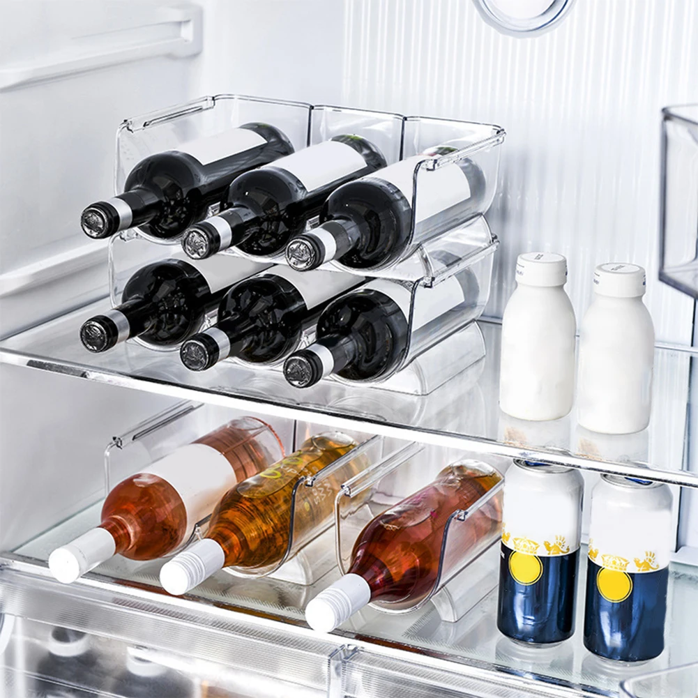 

Transparent Wine Holder Stackable Wine Bottle Beer Display Stand For Home Home Cabinet Organizer Home Wine Rack Organizational