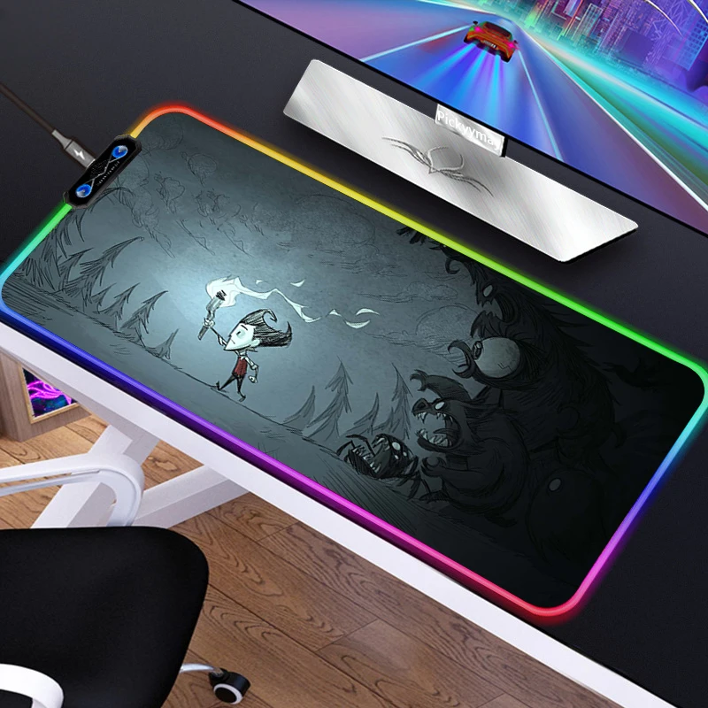 

Dont Starve RGB Mouse Pad Computer Mouse Pad Gamer Mouse Pads Large Gaming Mousepad XXL LED Desk Mause Mat Keyboard Mouse Carpet