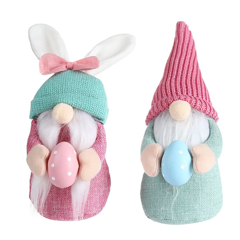 

Easter Gnome Doll Bunny Gnomes Hugging Egg Plush Dolls Desktop Ornament