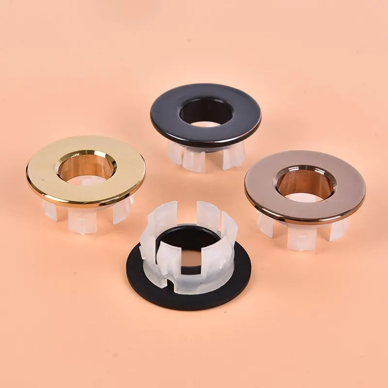 

Bathroom Basin Faucet Sink Round Overflow Cover Brass Six-foot Ring Insert Replacement Bathroom Faucet Accessories 1Pcs