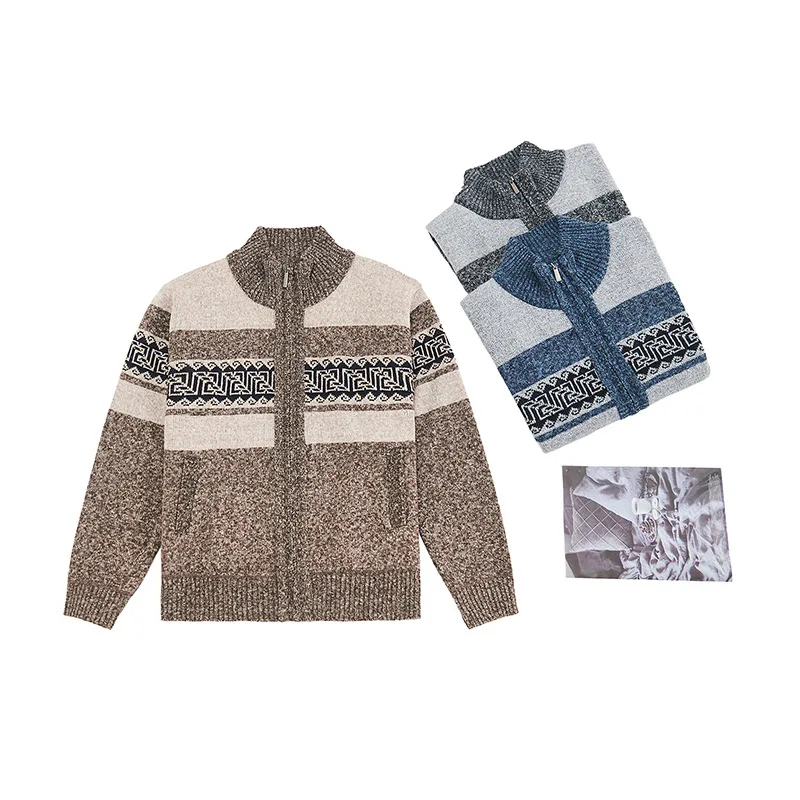 Men Autumn Winter Cardigan Sweater Coats Male Thick Faux Fur Wool Sweater Casual Knitwear Large L-3XL Mens Sweater Jackets