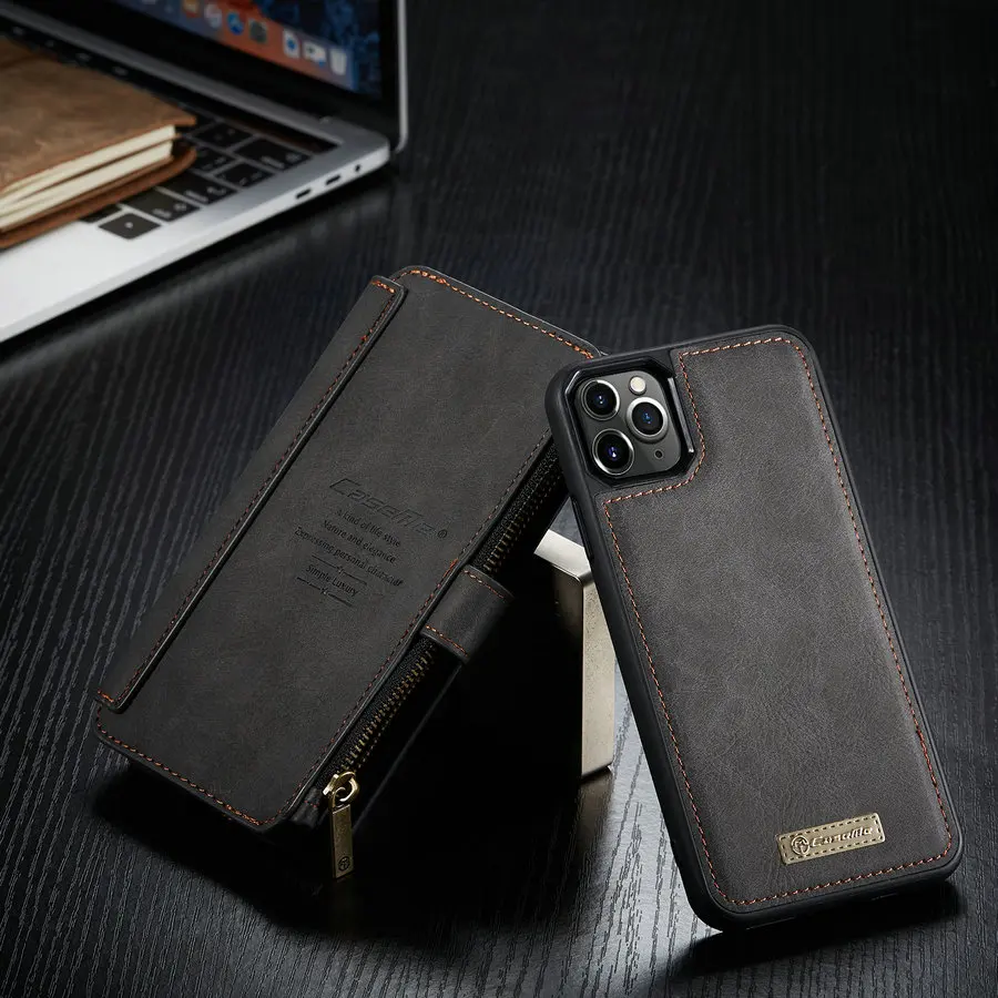 

CaseMe съемный чехол на молнии для iPhone 11 Pro 2019 Новое поступление кошелек кожаный деловой Магнитный чехол для карт Многофункциональный чехол