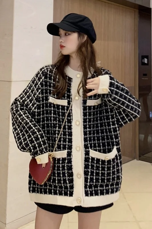 Вязаный кардиган Xiaoxiangfeng Женский весенне-осенний с морским вкусом новинка 2021