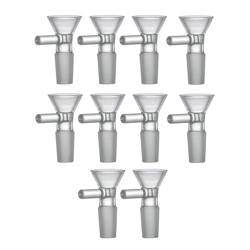 

10Pcs Glass Funnel 14 Mm Glass Funnel Manual Clear Dish Rack Glass Funnel Clear Glass Funnel Bowl Rack