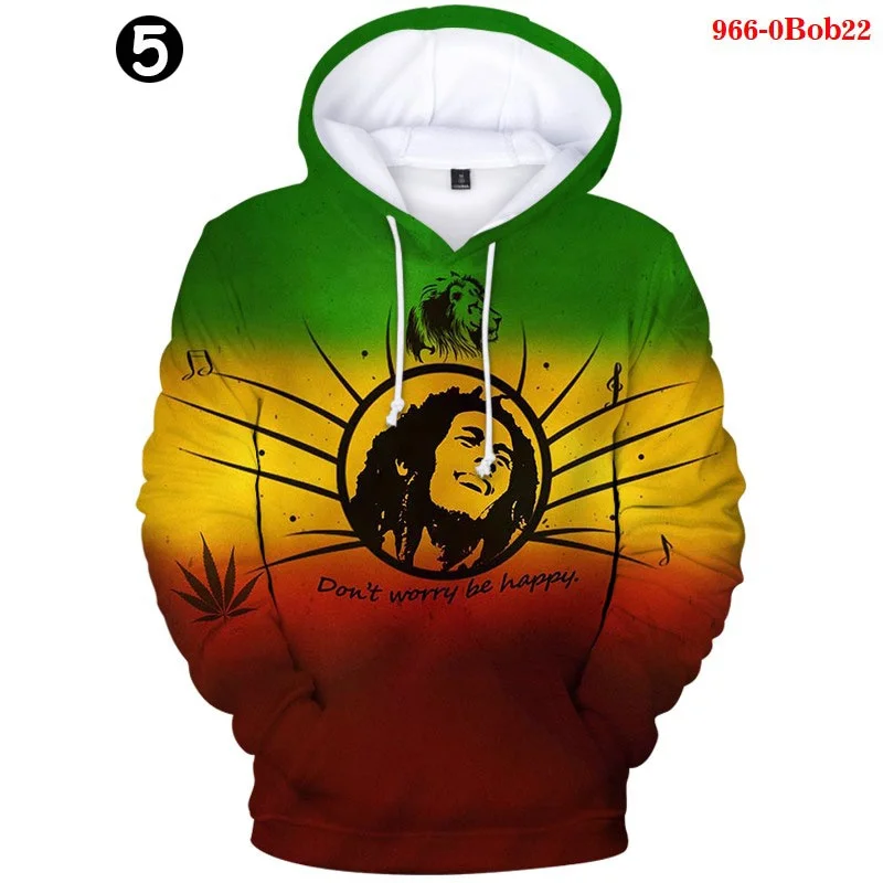 

Father of Reggae Music Bob M-Marley 3D Hoodie Men/Women Fashion Personality 3D Hooded Pullover Casual Comfy Sweatshirts