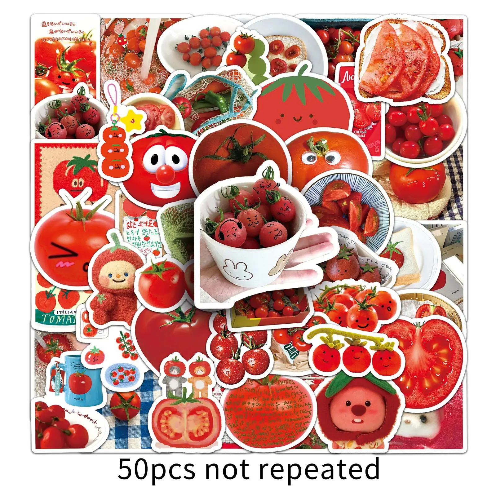 

Набор наклеек с помидорами 50 шт