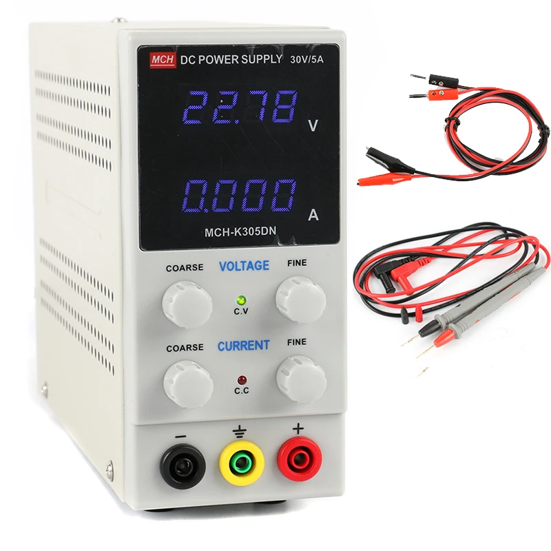 

MCH K305D миниатюрный лабораторный Цифровой Регулируемый импульсный источник питания постоянного тока 30 в 5A 110 В 220 В вилка ЕС/Австралии/США
