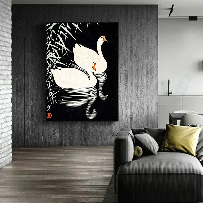 Винтажная картина охара Косон укиё Искусство Живопись японская лягушка цветы