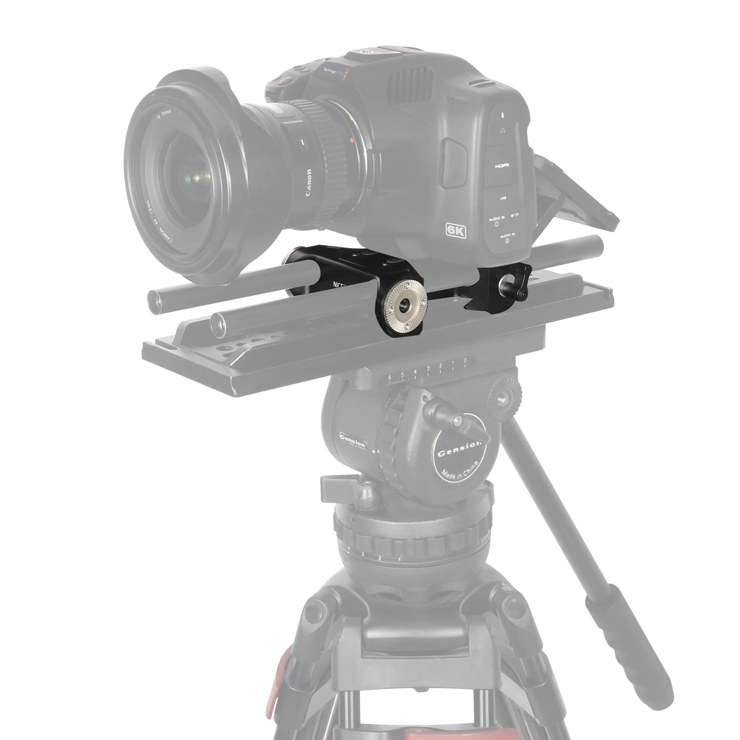 Фото NICEYRIG Rosette Mount 15mm Rod Rail Baseplate with Dovetail Clamp for ARRI Standard Bridge Plate for Cinema Camera №4