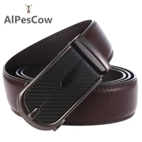 formal genuine leather belt for men 100 alps cowhide automatic buckle belt slide designer brand business waist strap waistband