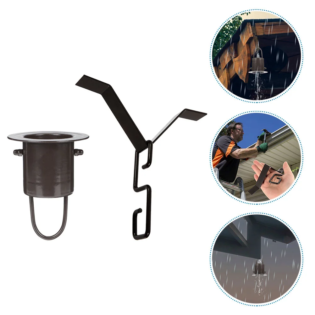 

1 Set Sturdy Professional Household Rain Chain Installation Adapter for Courtyard Rain Chain Yard