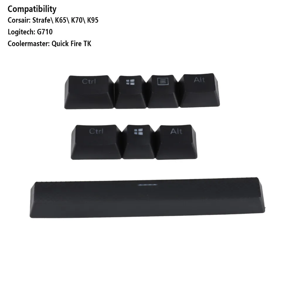 Razer 6.0u Corsair Logitec 6.5u uzay Bar PBT Keycaps çift atış ek Row1 kapaklar Ctrl Alt kazanır mekanik klavye için