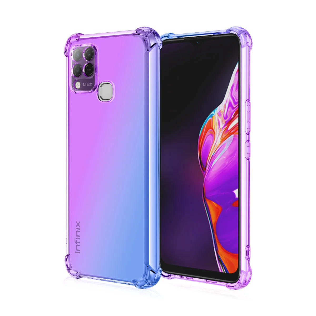 luxury gradient shockproof case for infinix hot 10 10t 10s 11s nfc 11 note 11 pro s mart 5 zero x pro neo shockproof phone funda free global shipping