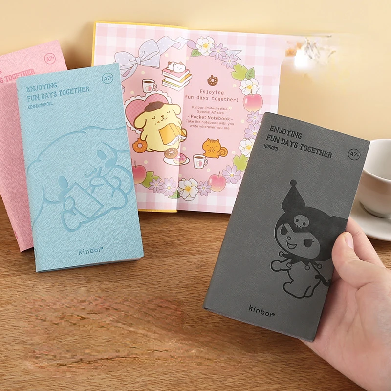 

Sanrioed Kawaii Anime Cartoon series Cinnamoroll Pudding dog Kuromi My melody Cute pink girly portable notebook student notepad