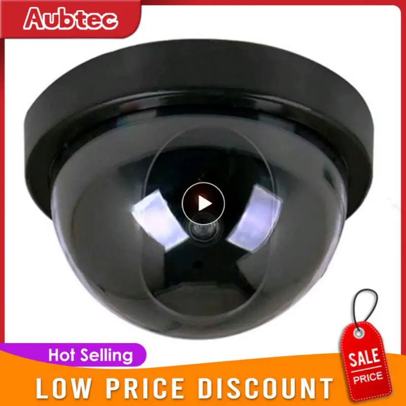 

Simulation Camera Fake Dome Camera CCTV Security Camera Indoor With Flashing Red Dummy LED Light Fake Surveillance Camera