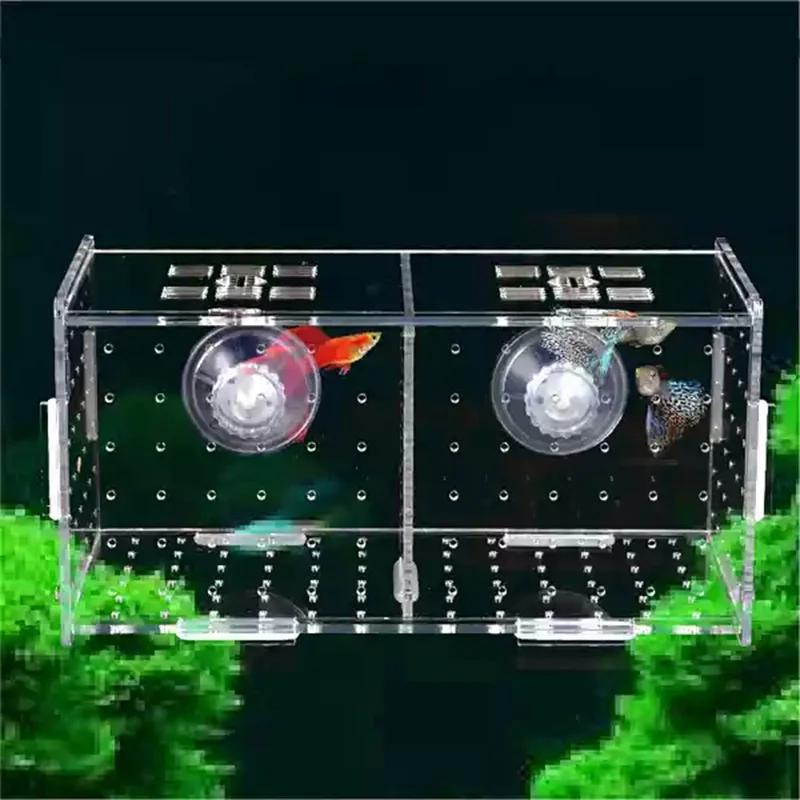 

Aquarium Isolation Box Fish Tank Small Fry Breeding Box Transparent Acrylic Single Grid Double Grid Aquarium Supplies Fish Box