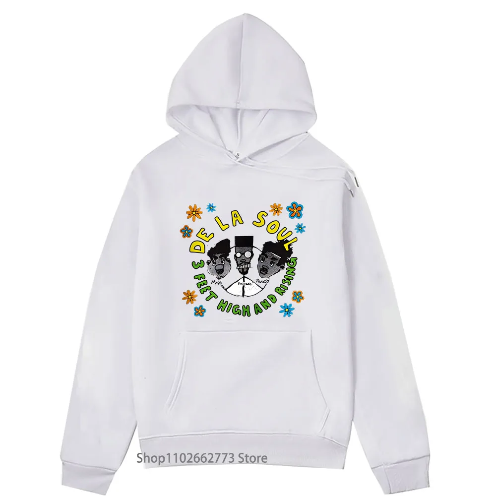 

De La Soul Flower Hoodies High Street Streetwear Men Women Clothing Long Sleeve Tops Fleece Autumn Winter Clothes Y2k Sudaderas