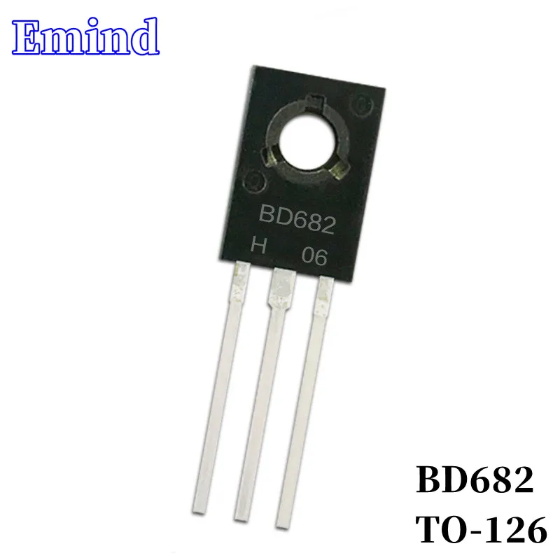 

100/300/500/1000/2000Pcs BD682 DIP Transistor TO-126 PNP Type 100V/8A Bipolar Amplifier Transistor