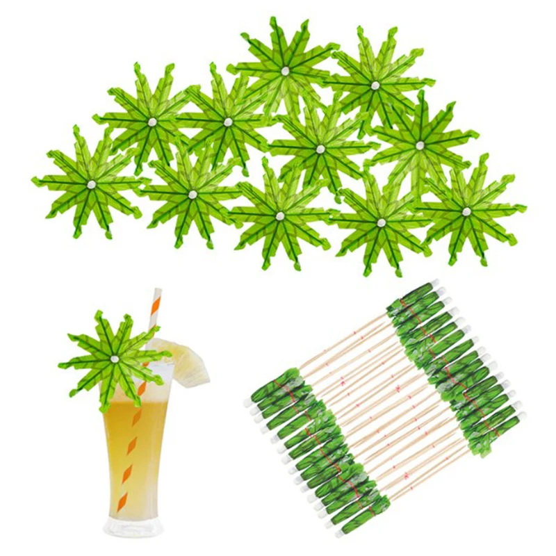 Тропические Кокосовые Пальмы Бумажные Зонтики-медиаторы 10/20/50 Шт. Топперы Для