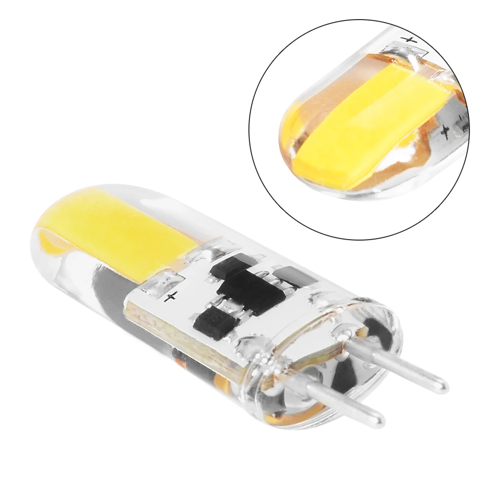 Dimmable GY6.35 LED lamp DC 12V Silicone LED COB Spotlight Bulb 3W 1505 COB light Replace 30W halogen lighting