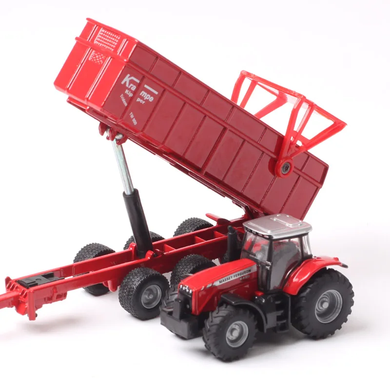 

SIKU фермер масштаб 1/87 классический 1844 Massey Ferguson с прицепом грузовик трактор литые под давлением игрушки автомобиль красный