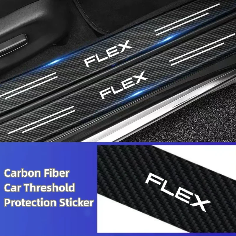 

Carbon Fiber Car Sticker DIY Paste Protector Strip Auto Door Waterproof Protect Film for Ford flex Auto Accessories