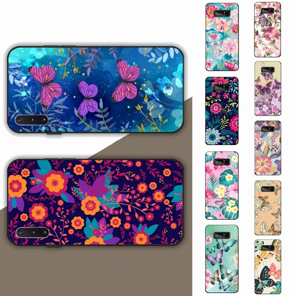 

Spring Butterfly flower Phone Case For Samsung Note 8 9 10 20 pro plus lite M 10 11 20 30 21 31 51 A 21 22 42 02 03
