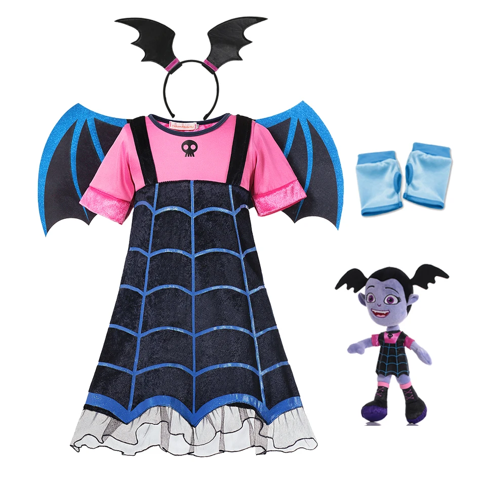 Детский Костюм Вампирины Диснея Платье Принцессы Длиной До Колена С Крыльями