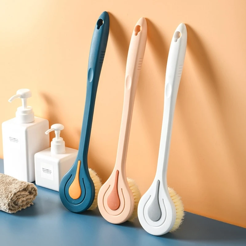 

Long Handled Bath Shower Back Brush Scrubbers Skin Cleaning Brushes Body Clean