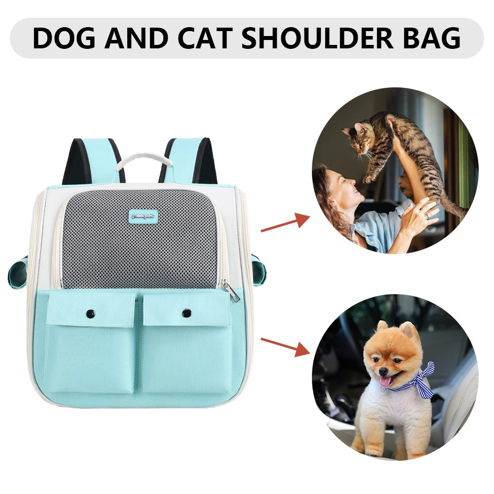 

Travel Outdoor Pet Carrier Bag Large Capacity Breathable Double Shoulder Cat Bag Oxford Cloth Portable Foldable Pet Accessories