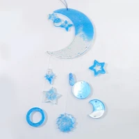 epoxy wind bell silicone molds jewelry moon star resin casting molds wall hanging windchimes making tool for home decorations