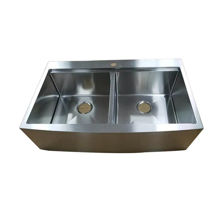 Оптовая продажа фартук из нержавеющей стали передняя кухонная мойка для