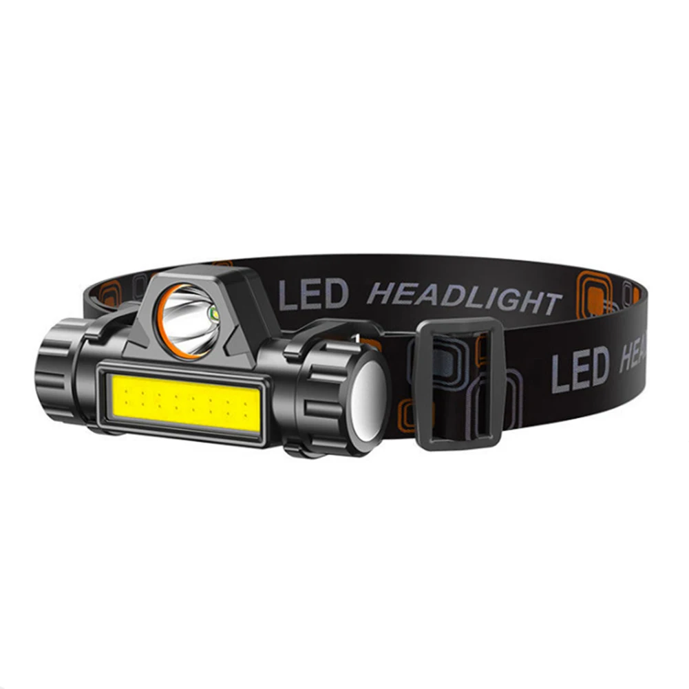 

Mini Powerful LED Headlamp XPE COB USB Rechargeable Headlight Head Torch Lamp 6 Modes Adjustable Head-mounted Light