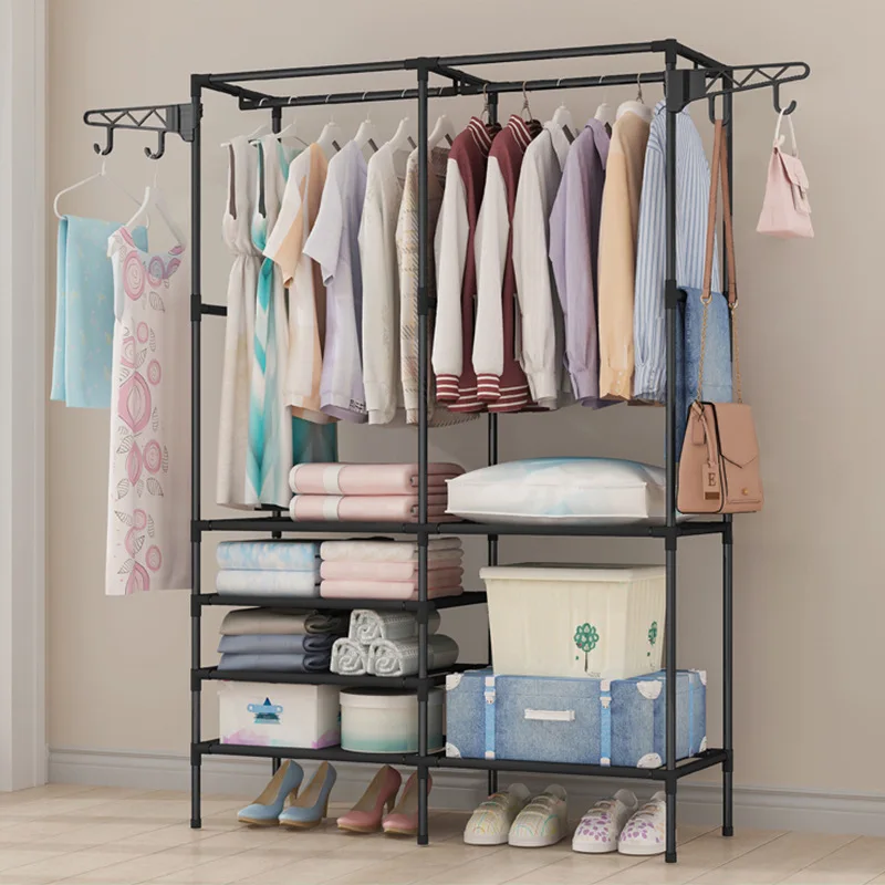 

Simple coat rack bedroom wardrobe hanger storage storage rack floor rack
