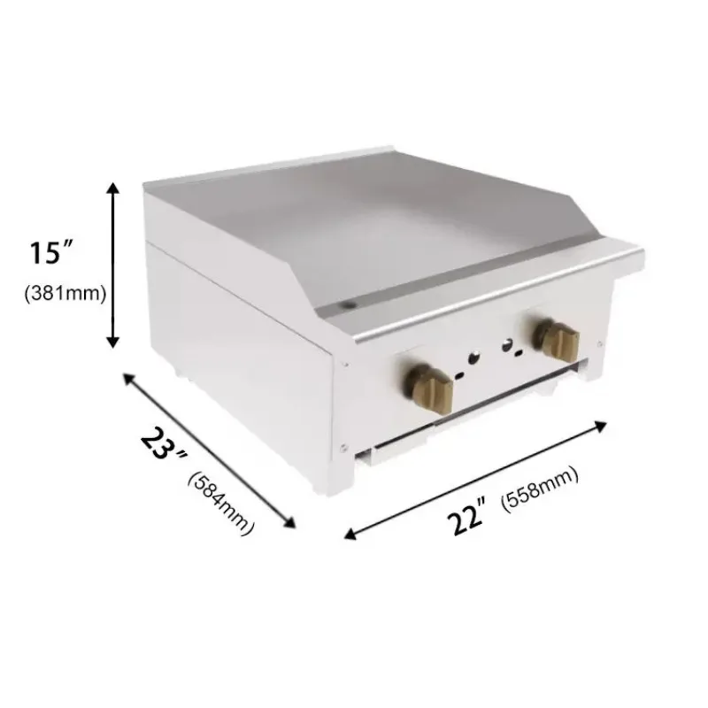 Коммерческая газовая столешница из нержавеющей стали