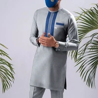 2022 new dashiki mens clothing social sets for man shirt and pant two piece suits for men african clothing for gentleman m 4xl