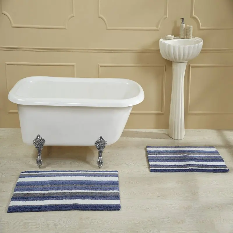 

Elixir Bath Rug 100% Cotton, 21" x 34" Rectangle, Blue Multi
