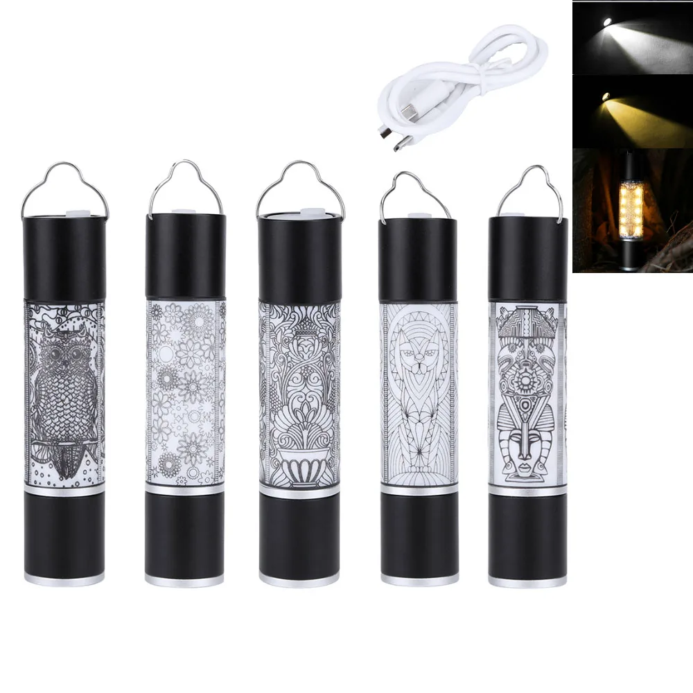 

Mini LED Lantern Lamp Hanging Emergency Camping Hiking Flashlight with Stickers Rechargeable Portable Tent Fishing Fishing Light