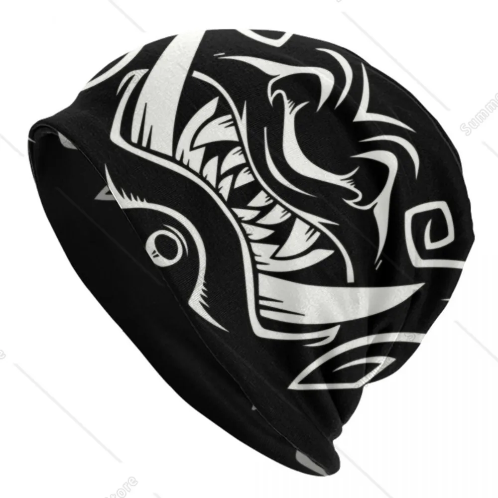 Oni Japan Samurai Demon Beanie Cap Зимняя теплая шапка Homme Вязаные шапки Street Outdoor Hanya Tattoo Skullies
