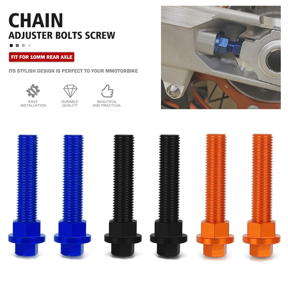 

10mm Rear Axle Blocks Chain Adjuster Bolts Screw For Husqvarna TC/FC/TX/FX/TE/FE/FS 125 250 300 350 450 501 701 2014-2022 2023