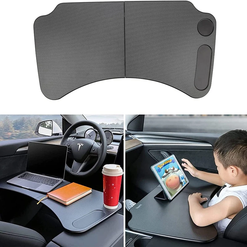 Foldable Laptop Working Desk Eating Table Tray For Tesla Model 3 Y 2018-2022 Accessories Copilot Laptop Notebook Holder