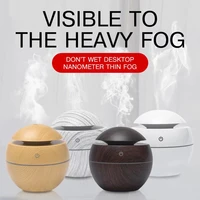 ultrasonic wood grain usb air humidifier aroma diffuser led night light mini electric essential oil diffuser aromatherapy home