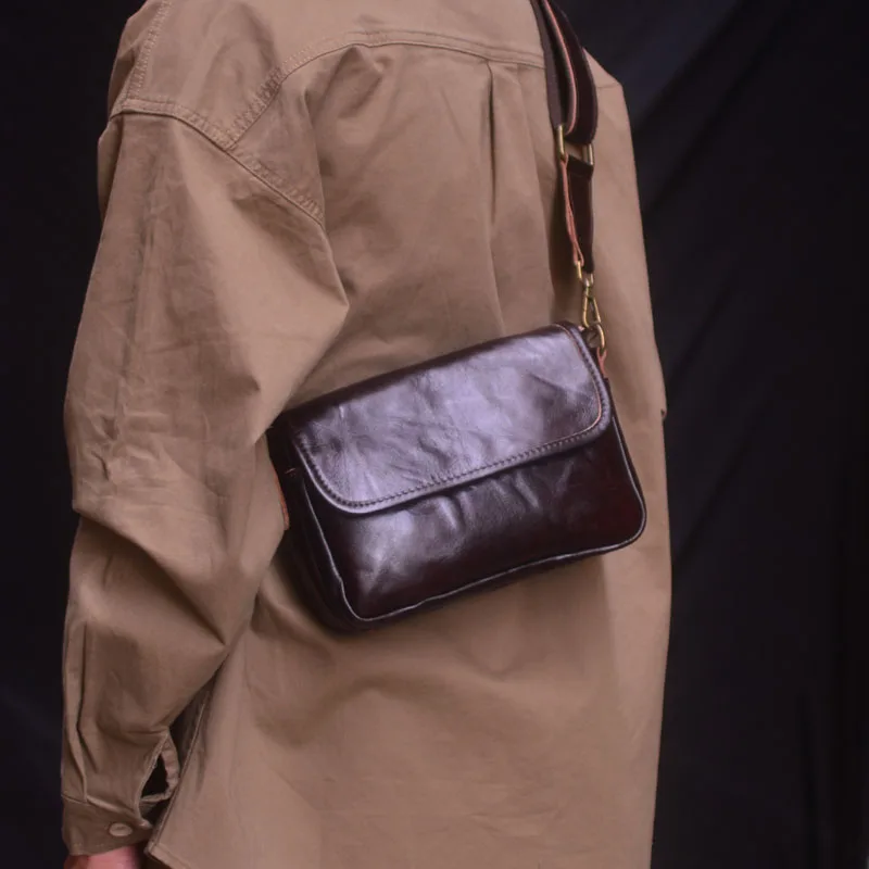 AETOO Стильная винтажная сумка на плечо ручной работы через из нейтральной кожи