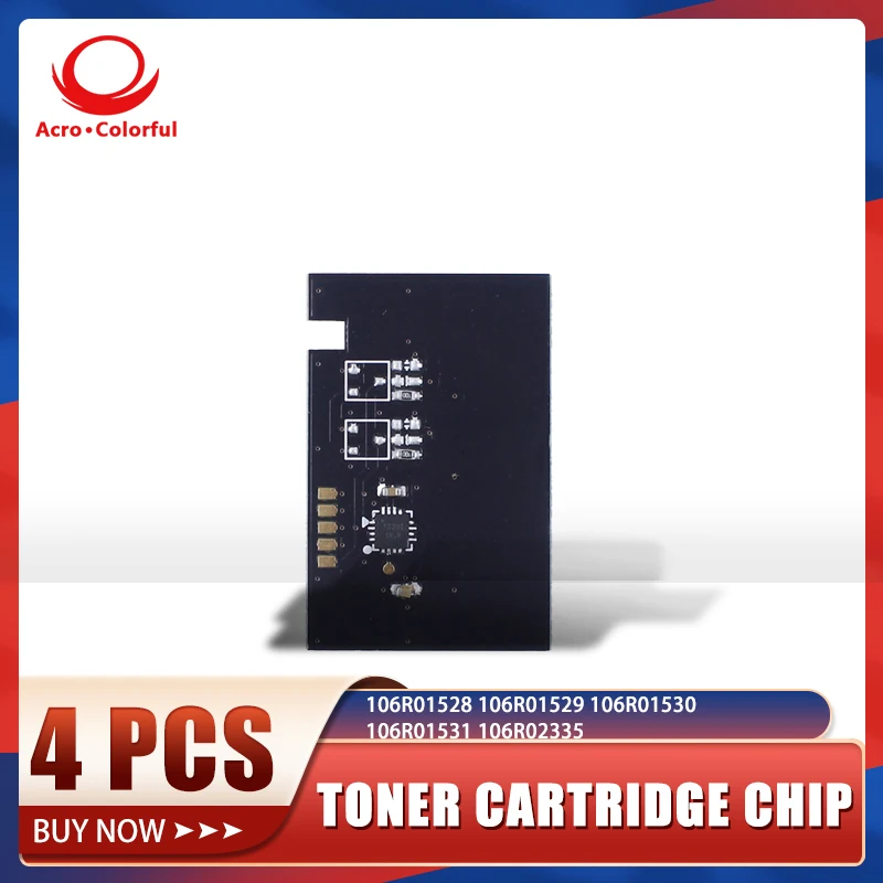 

4pcs Compatible 106R01528 106R01529 106R01530 106R01531 Toner Chip For Xerox WorkCentre 3550 Printer Cartridge