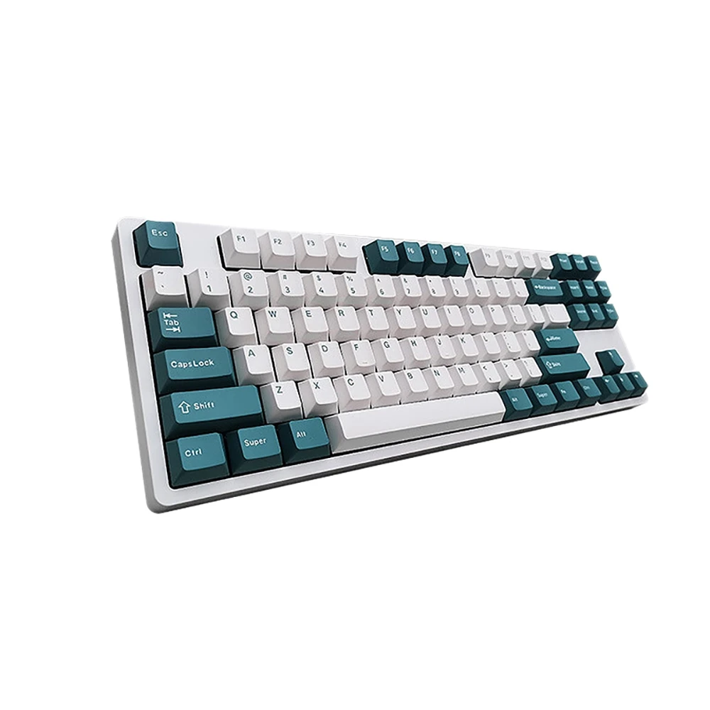 

87-Key Mechanical Gaming Keyboard Hot Swap Switche DIY Bluetooth Programmable Macro RGB Backlit PBT Keyboard Green White