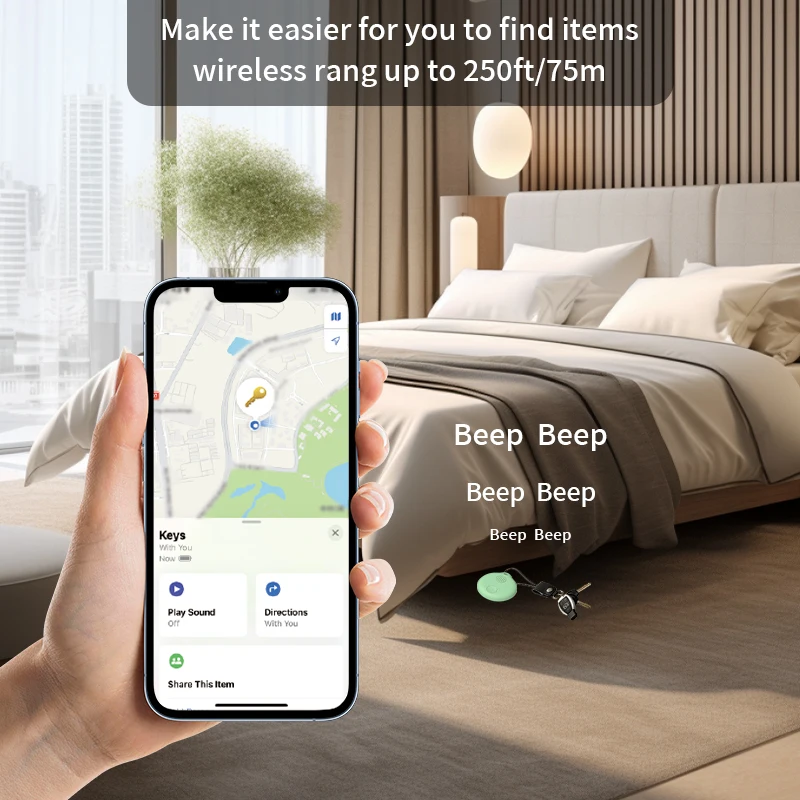 Умный мини GPS-трекер Bluetooth-совместимый работает с IOS поиск моего приложения бирка