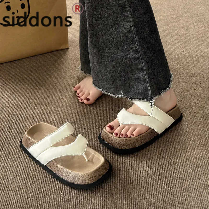 Summer women's flip-flops open toe platform casual sandals comfortable home slippers platform sandals